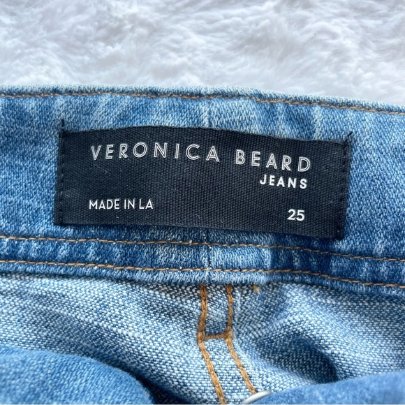 {Veronica Beard} Rinley Straight-Leg Belted Cropped Jeans, Size 25, NWT - Picture 8 of 11